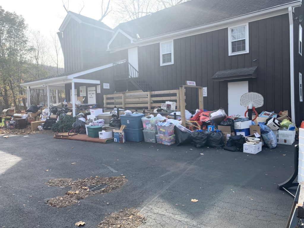 Dumping at the Top O'the Barn